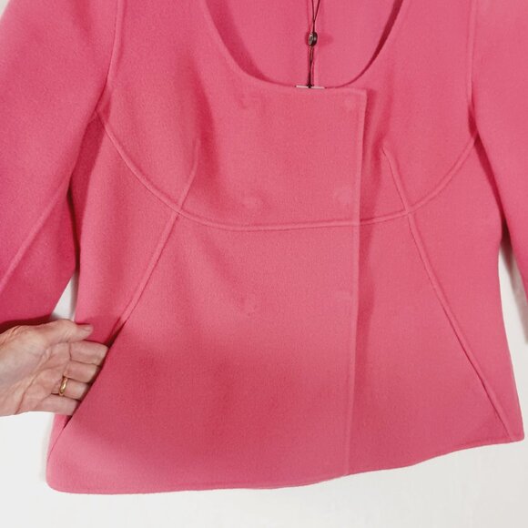 Talbots, NWT, Wool Blend Jacket, Kate Fit, Camellia Pink, 3/4 Sleeve, Size 10 - Picture 4 of 16